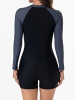 Trajes de Baño para Mujer 2026, Traje de Baño Deportivo de Una Pieza para Surf, Protección Solar con Cierre, Trajes de Baño, Monokini - Imagen 3