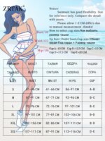 Traje de Baño Zrtak de Corte Alto 2026 para Mujer, Traje de Baño de Una Pieza con Tiras, Color Sólido, Traje de Baño Plisado, Ropa de Playa - Imagen 6