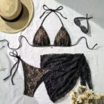 Nuevos bikinis sexys 2026, trajes de baño femeninos para playa, trajes de baño de tres piezas para mujer, ropa de encaje, conjuntos de bikini brasileño - Imagen 6