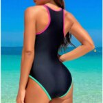 Novedad de verano, trajes de baño sexis de una pieza, traje de baño cerrado para mujer, deportes 2026, ropa de baño, trajes de baño para el cuerpo, ropa de playa, bañista para piscina - Imagen 4