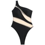 Trajes de baño sexis de malla de verano de una pieza, traje de baño cerrado para mujer, ropa de baño Push Up, trajes de baño para el cuerpo, ropa de playa, bañista de piscina 2026 - Imagen 5