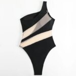 Trajes de baño sexis de malla de verano de una pieza, traje de baño cerrado para mujer, ropa de baño Push Up, trajes de baño para el cuerpo, ropa de playa, bañista de piscina 2026 - Imagen 4