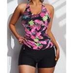 Trajes de Baño de Verano 2026, Conjuntos de Tankini Cerrados, Traje de Baño Femenino con Push-Up, Ropa de Playa de Dos Piezas, Traje de Baño para Piscina - Imagen 5