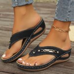 Sandalias ortopédicas de verano para mujer, chanclas ortopédicas con soporte para el arco, zapatillas de suela gruesa antideslizantes para uso diario en la playa