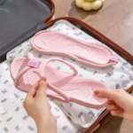 Zapatillas de viaje plegables Unisex EVA chanclas Hotel antideslizante baño interior exterior portátil ligero cómodo - Imagen 3