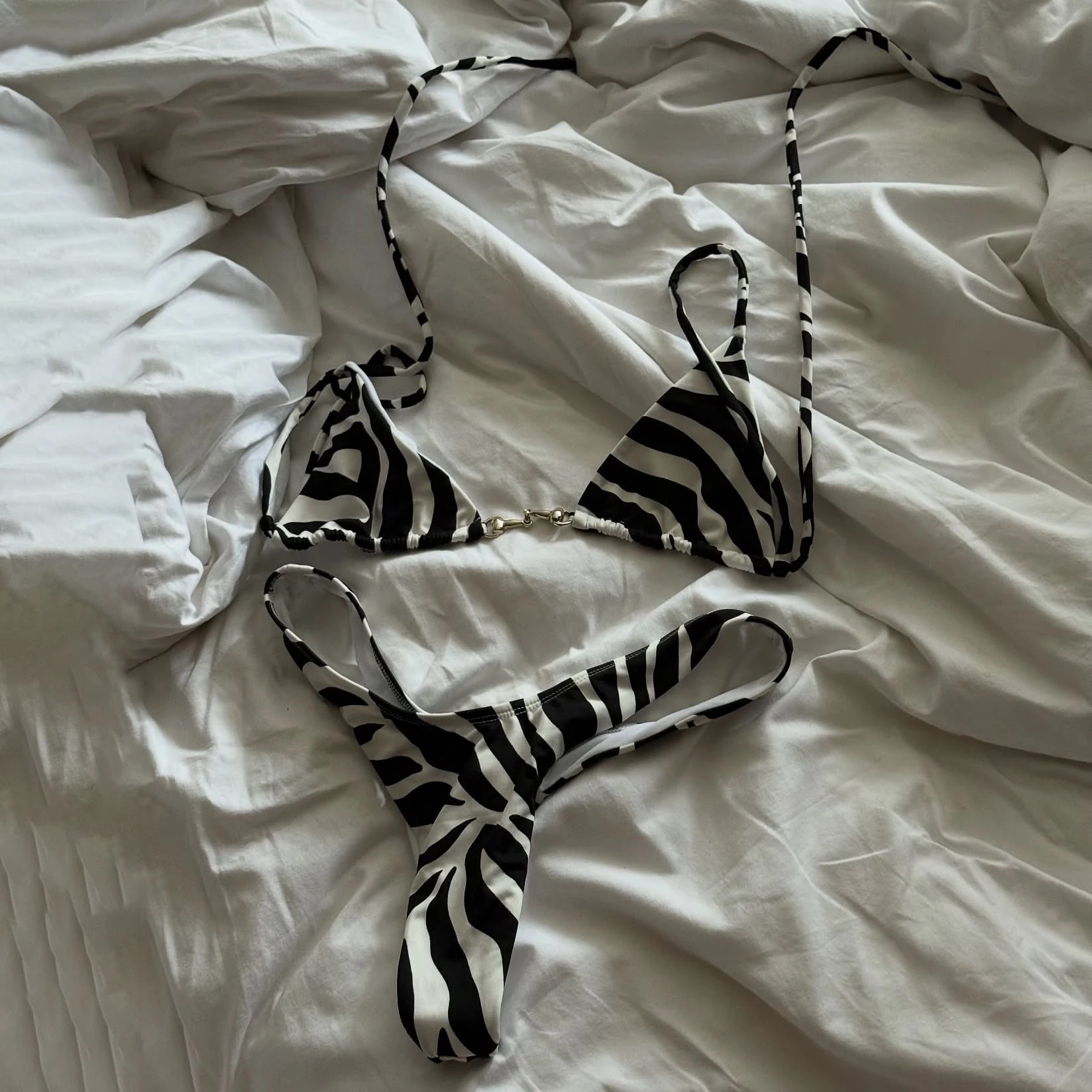 57091-yhibne.jpg Bikinis con estampado de cebra, trajes de baño sexis para mujer, traje de baño femenino 2026, conjunto de microbikini, traje de baño, ropa de playa, Bikini Bandeau - Imagen 1