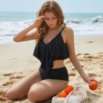 Conjunto de Bikini Tankini con Volantes para Mujer, Top Acolchado, Traje de Baño de Cintura Alta, Ropa de Playa, Talla 2XL, Nuevo 2026 - Imagen 3