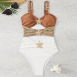 VigoBeviya 2026 Traje de Baño Hueco para Mujer, Monokini de Una Pieza sin Espalda con Tirantes para Verano, Traje de Baño Femenino para Playa - Imagen 5