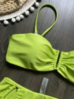 Bikini Bandeau Push Up para Mujer, Trajes de Baño 2026, Traje de Baño Sexy de Cintura Alta, Conjunto de Bikini Brasileño, Trajes de Baño Sólidos para Playa - Imagen 4