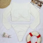 Traje de Baño Deportivo Push-Up para Mujer 2026, Sexy Bikini Brasileño Negro, Conjunto de Bikini Sólido para Playa - Imagen 4