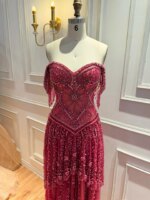 Serene Hill 2026 Vestido de Noche de Lujo Color Fucsia con Cuentas Árabes y Borlas para Bodas y Eventos Formales LA73594 Personalizado - Imagen 5