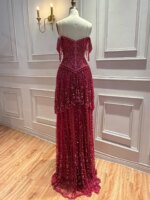 Serene Hill 2026 Vestido de Noche de Lujo Color Fucsia con Cuentas Árabes y Borlas para Bodas y Eventos Formales LA73594 Personalizado - Imagen 6