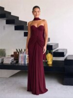 Vestido de Fiesta Personalizado Mila con Escote Corazón y Chal, Vestido de Noche Formal Sirena con Volantes, Largo hasta el Suelo - Imagen 3