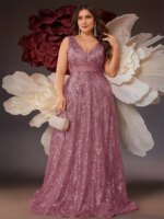 Vestido de noche azul con lentejuelas y escote en V profundo de lujo de talla grande para mujer elegante con espalda en V vestidos largos de cóctel para fiesta de boda y graduación