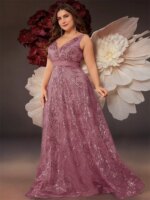 Vestido de noche azul con lentejuelas y escote en V profundo de lujo de talla grande para mujer elegante con espalda en V vestidos largos de cóctel para fiesta de boda y graduación - Imagen 3