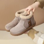 Botas de Nieve de Invierno 2026 para Mujer, Forradas y Gruesas, Antideslizantes, Ligeras, con Cremallera, Casuales, Cómodas y a la Moda, Calzado de Tobillo