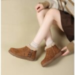 Botas de Nieve de Invierno 2026 para Mujer, Forradas y Gruesas, Antideslizantes, Ligeras, con Cremallera, Casuales, Cómodas y a la Moda, Calzado de Tobillo - Imagen 3