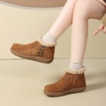Botas de Nieve de Invierno 2026 para Mujer, Forradas y Gruesas, Antideslizantes, Ligeras, con Cremallera, Casuales, Cómodas y a la Moda, Calzado de Tobillo - Imagen 4