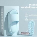 Pantuflas EVA para el Hogar, Unisex, Antideslizantes, Suela Suave, para Baño y Ducha, Cómodas Pantuflas de Interior para Homb...