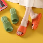 Pantuflas de Verano Eva para Uso Doméstico, Antideslizantes, al por Mayor, para Baño Interior, con Suela Gruesa, Sandalias para Hombre y Mujer, Sensación de Frescura