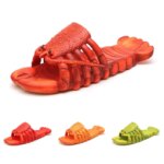 Zapatillas de langosta EOFK para mujer, chanclas divertidas de animales de verano, bonitas chanclas de playa para ducha, chanclas informales Unisex de talla grande suaves para el hogar - Imagen 2