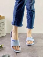 Pantuflas de baño para mujer, de verano, de secado rápido, huecas, para interior, sandalias planas Monick para parejas, sanda... - Imagen 3