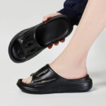 Sandalias EVA con Plataforma de 5CM, Antideslizantes, Transpirables, con Orificios, Suaves, Ligeras, para Interiores y Ducha - Imagen 3