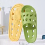 Pantuflas de baño para mujer, sandalias de verano con diseño de queso, zapatos de EVA para hombre, chanclas suaves antideslizantes, pantuflas de interior para parejas - Imagen 3