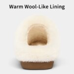 Zapatillas Comwarm suaves para mujer, pantuflas para casa, pantuflas de espuma viscoelástica tipo lana, forro de piel sintética, zapatos cálidos y acogedores de algodón - Imagen 4