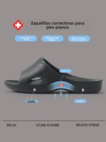 Pantuflas Youdiao para Hombre y Mujer, Específicas para Pies Planos, con Soporte de Arco, Antideslizantes, para Uso en Interi...