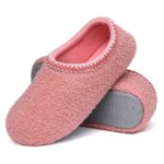 Pantuflas de Invierno para Mujer Comwarm, Pantuflas de Felpa Rizada con Espuma Viscoelástica, Pantuflas Planas Cálidas con Forro Polar y Suela Suave - Imagen 3