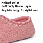 Pantuflas de Invierno para Mujer Comwarm, Pantuflas de Felpa Rizada con Espuma Viscoelástica, Pantuflas Planas Cálidas con Forro Polar y Suela Suave - Imagen 4