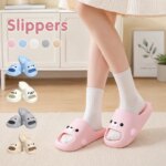 Pantuflas de mujer para el verano, con suela suave y antideslizante, ideales para el baño, con diseños de dibujos animados, para usar en interiores y en casa. Sandalias informales para hombre, suaves y cómodas, perfectas para la playa.