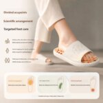 Pantuflas de masaje con acupresión para mujeres y hombres, con cuentas redondas incrustadas, terapia física, antideslizantes, de EVA, para interiores, hogar y baño. - Imagen 2