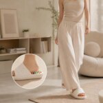 Pantuflas de masaje con acupresión para mujeres y hombres, con cuentas redondas incrustadas, terapia física, antideslizantes, de EVA, para interiores, hogar y baño. - Imagen 4