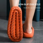 Pantuflas de EVA con Suela Gruesa de 4cm, Diseño de Nube, Color Sólido, Antideslizantes, para Interiores, Hogar, Baño, Verano, Sandalias Cómodas para Parejas