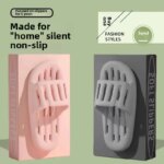 Zapatillas de baño para uso doméstico para mujer, antideslizantes, fondo suave, Material de PVC, para parejas, baño, dormitorio, fugas, sandalias de verano, zapatos - Imagen 4