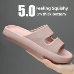 Sandalias de playa ligeras, sandalias ortopédicas de moda con soporte para el arco, toboganes de ducha para el hogar, zapatillas de nube de verano para mujer - Imagen 2