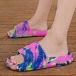 Zapatillas de EVA ligeras de verano para mujer, zapatillas deportivas para interior del hogar, zapatillas de baño antideslizantes para baño, Sandalias planas unisex, fondo suave para playa - Imagen 3