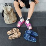 Zapatillas de EVA ligeras de verano para mujer, zapatillas deportivas para interior del hogar, zapatillas de baño antideslizantes para baño, Sandalias planas unisex, fondo suave para playa - Imagen 5