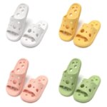Zapatillas con fugas para baño, cómodas, para hombres y mujeres, pareja, hogar, interior, sandalias EVA antideslizantes, zapatillas de playa - Imagen 6