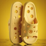 Zapatillas con fugas para baño, cómodas, para hombres y mujeres, pareja, hogar, interior, sandalias EVA antideslizantes, zapatillas de playa - Imagen 2