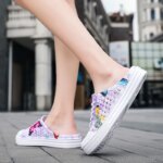 Zapatillas de imitación para mujer, zapatos de jardín al aire libre, sandalias de piscina, chanclas de baño, zapatillas de playa - Imagen 4