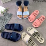 Pantuflas de Baño de Verano Estilo Japonés para Parejas, Antideslizantes, para Hombre y Mujer, Pantuflas Frescas para Interio... - Imagen 4