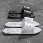 Zapatillas plegables suaves de EVA para mujer, sandalias de masaje portátiles para viaje en interiores y baño, chanclas planas antideslizantes de secado rápido Unisex para el hogar - Imagen 3