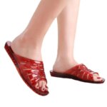 Pantuflas de Baño para Mujer, Antideslizantes, para Uso en Casa, de Verano, con Suela Plana, para Mamás de Mediana Edad, Sand... - Imagen 5