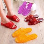 Pantuflas de Baño para Mujer, Antideslizantes, para Uso en Casa, de Verano, con Suela Plana, para Mamás de Mediana Edad, Sand... - Imagen 2