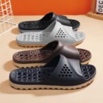 Pantuflas Antideslizantes para Parejas, para Baño, Interior y Exterior, Sandalias Planas de Verano, Pantuflas Suaves de EVA