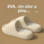 Pantuflas de Suela Gruesa Unisex, Antideslizantes para Baño, Cómodas para el Hogar, Sandalias Planas Modernas - Imagen 3