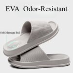 Zapatillas de masaje EVA con comodidad tipo nube para baño, zapatillas antideslizantes resistentes a los olores, zapatos de casa para mujer, sandalias impermeables para hombre
